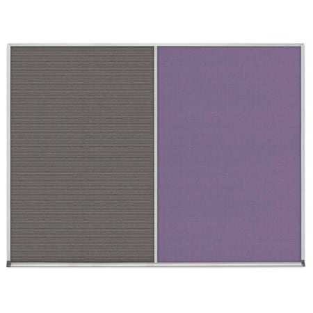 United Visual Products Single Door Radius Corkboard, 18"x24", Sat, UV7000RC-SATIN-DBURGU UV7000RC-SATIN-DBURGU